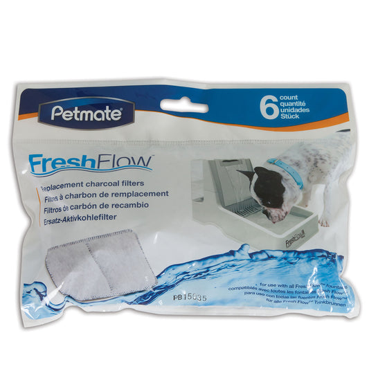 Petmate Fresh Flow Replacement Filter 6 count 8.25 x 0.62 x 6.12 For Pet With Love