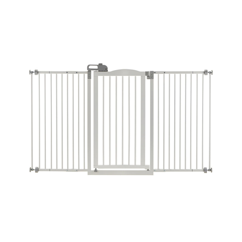 Richell Tall and Wide One-Touch Pressure Mounted Pet Gate White 32.1 - 62.8 x 2 x 38.4 For Pet With Love