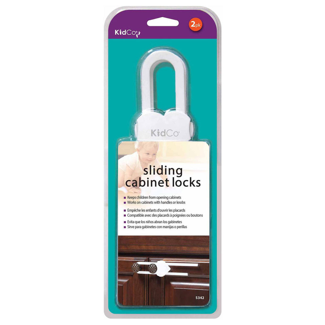 Kidco Sliding Cabinet and Drawer Lock 2 pack White