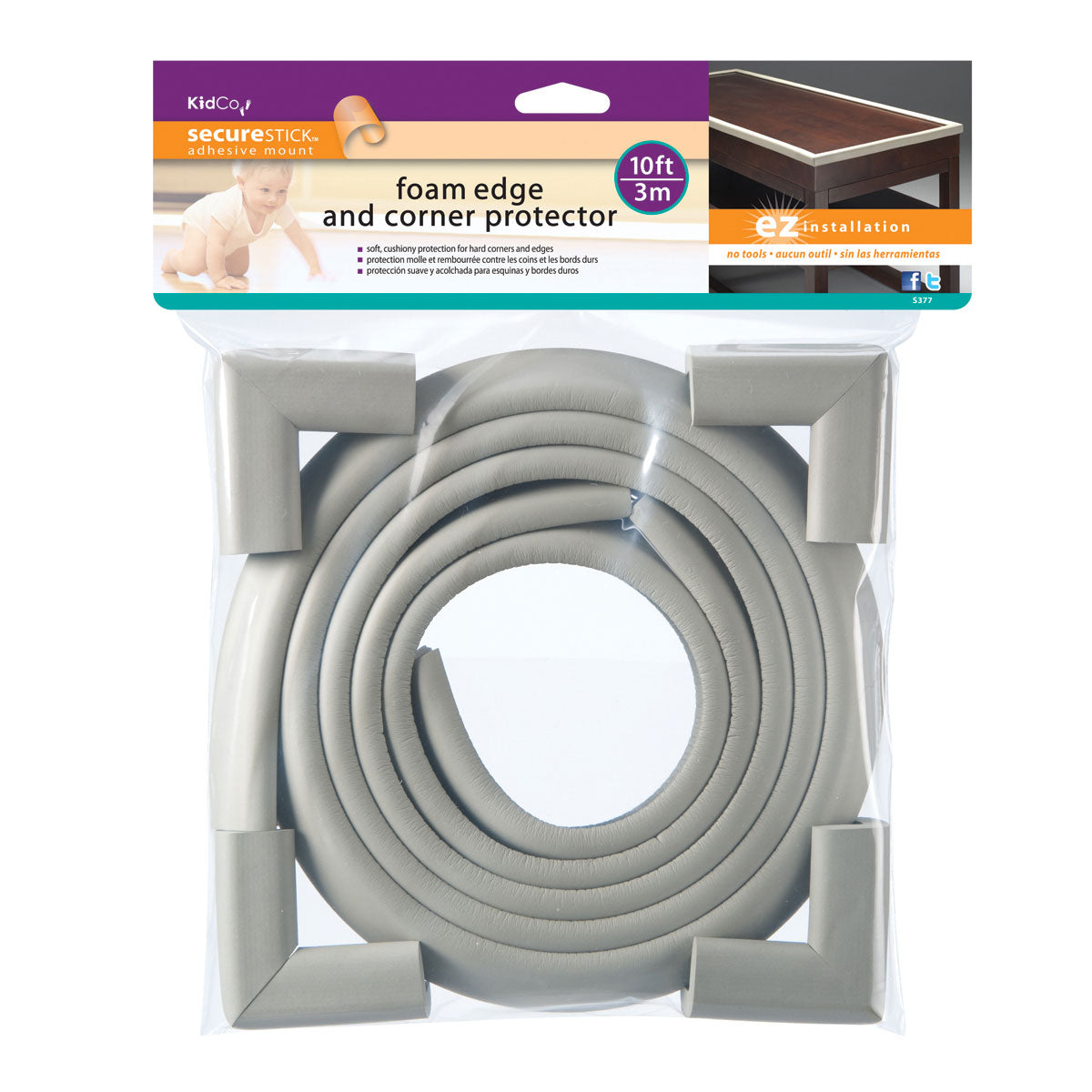 Kidco Foam Edge and Four Corner Protectors Gray For Pet With Love