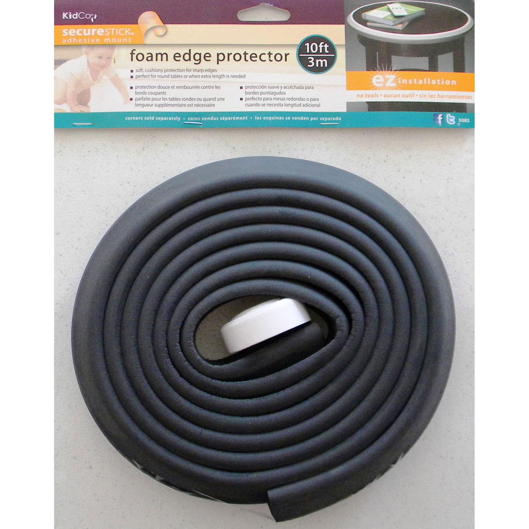 Kidco Foam Edge Protector Black For Pet With Love
