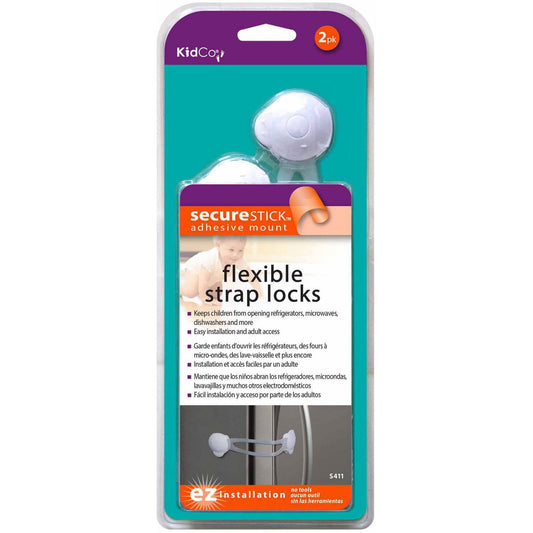 Kidco Flexible Strap Lock 2 pack White For Pet With Love