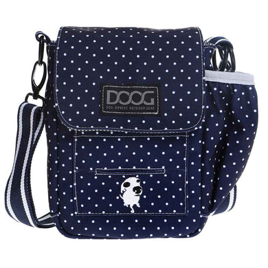 DOOG Walkie Bag Navy/White Polka Dot 3.5 x 8 x 10