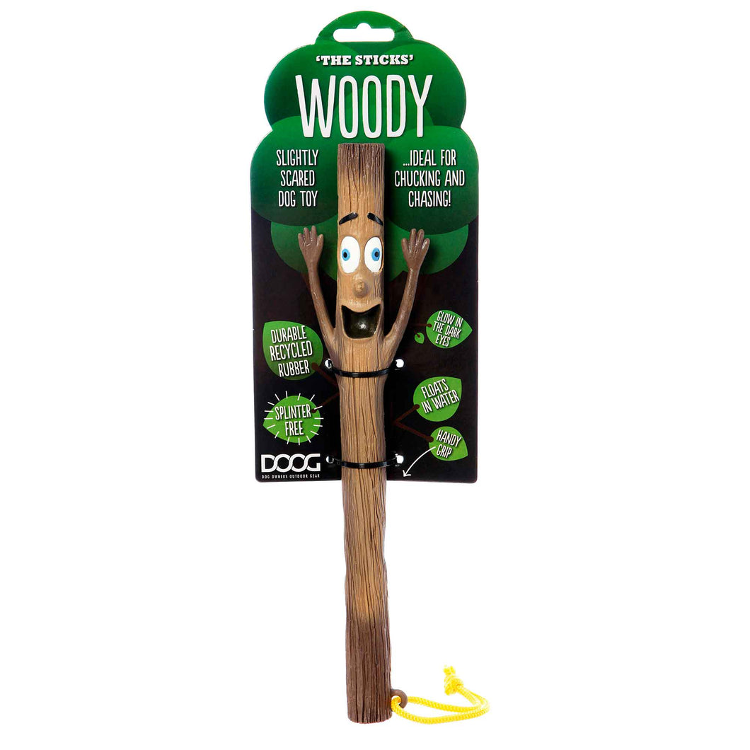 DOOG Stick Family Dog Toys Woody Husband Brown 11.02 x 0.98 x 0.98