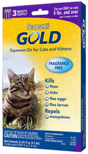 Load image into Gallery viewer, Sergeants Gold Flea and Tick Squeeze-On for Cats Over 6 lbs For Pet With Love
