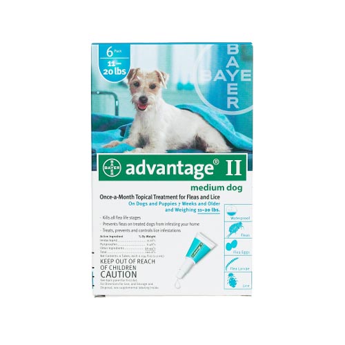 Advantage Flea Control for Dogs And Puppies 11-20 lbs 6 Month Supply For Pet With Love