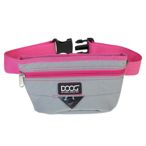 DOOG Treat and Training Pouch with Hinge Closure Large Grey/Pink 2.78 x 7.87 x 4.72