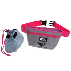 DOOG Treat and Training Pouch Large Grey/Pink 8 x 8 x 5