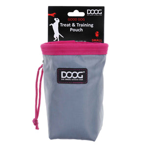 DOOG Treat and Training Pouch Small Grey/Pink 4.5 x 4.5 x 5.5