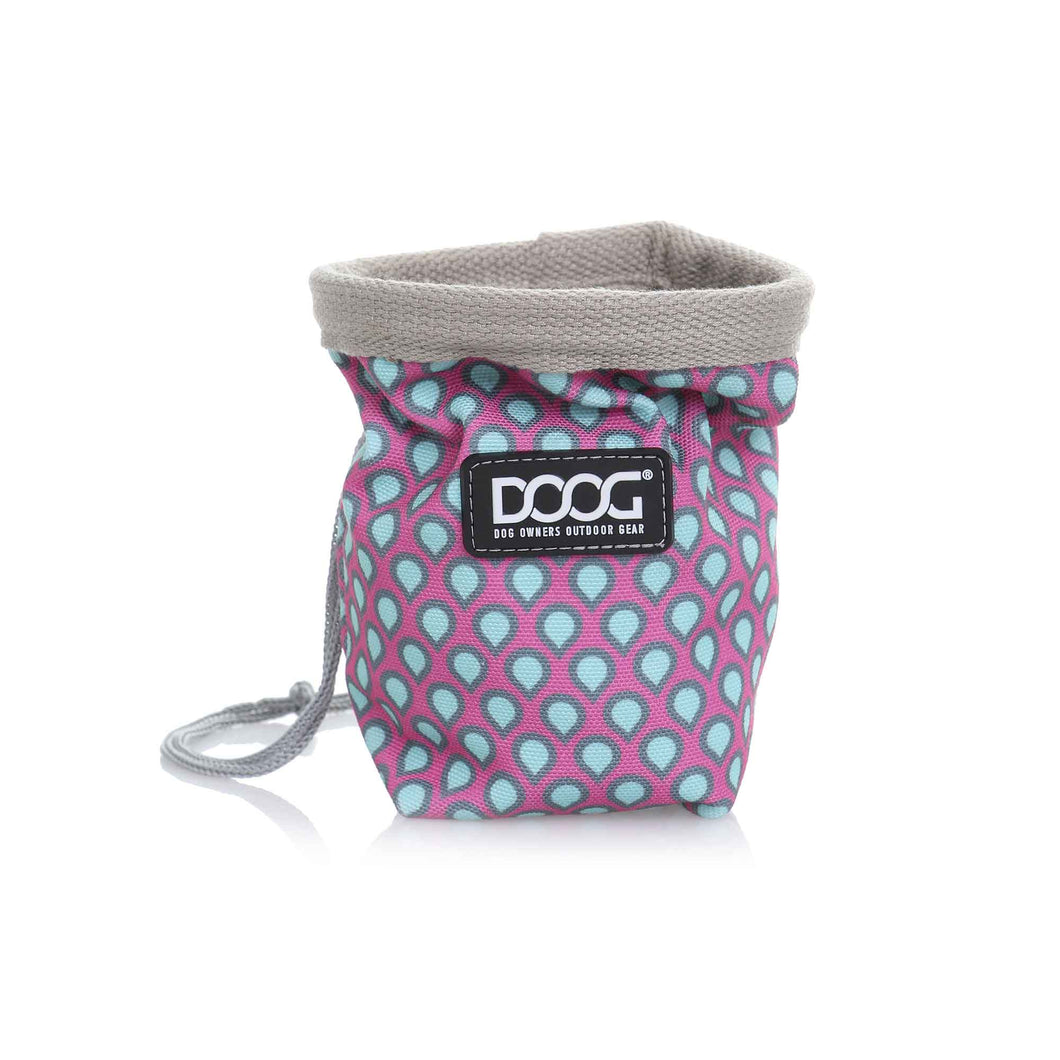 DOOG Treat and Training Pouch Small Pink/Tear Drops 4.5 x 4.5 x 5.5