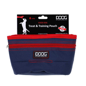 DOOG Treat and Training Pouch with Hinge Closure Large Navy/Red 2.78 x 7.87 x 4.72