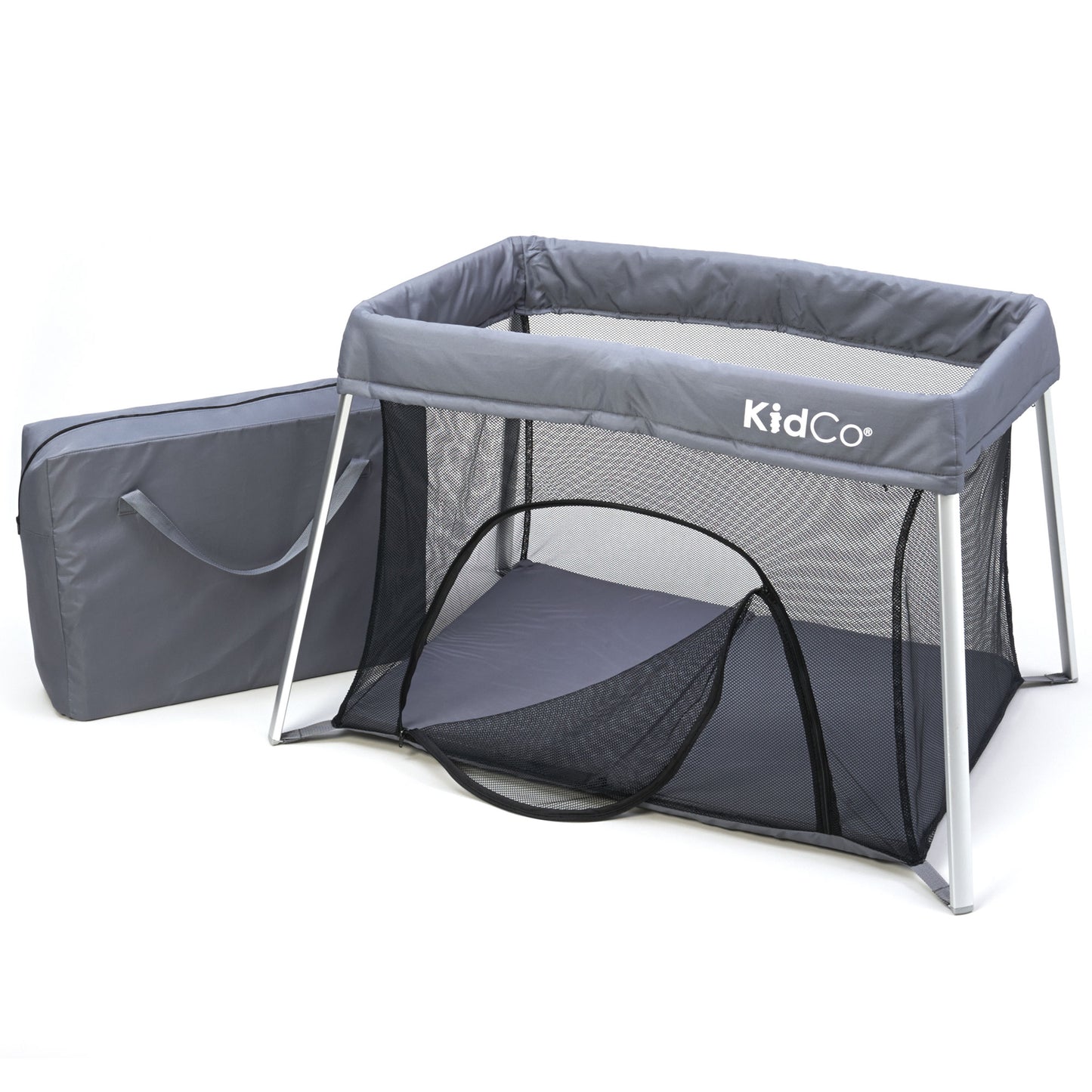 Kidco TravelPod Plus Travel Play Yard Gray 42.5 x 29.5 x 27 For Pet With Love