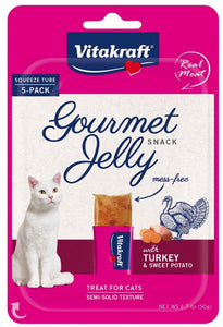 VitaKraft Gourmet Jelly Cat Treat with Turkey and Sweet Potato For Pet With Love