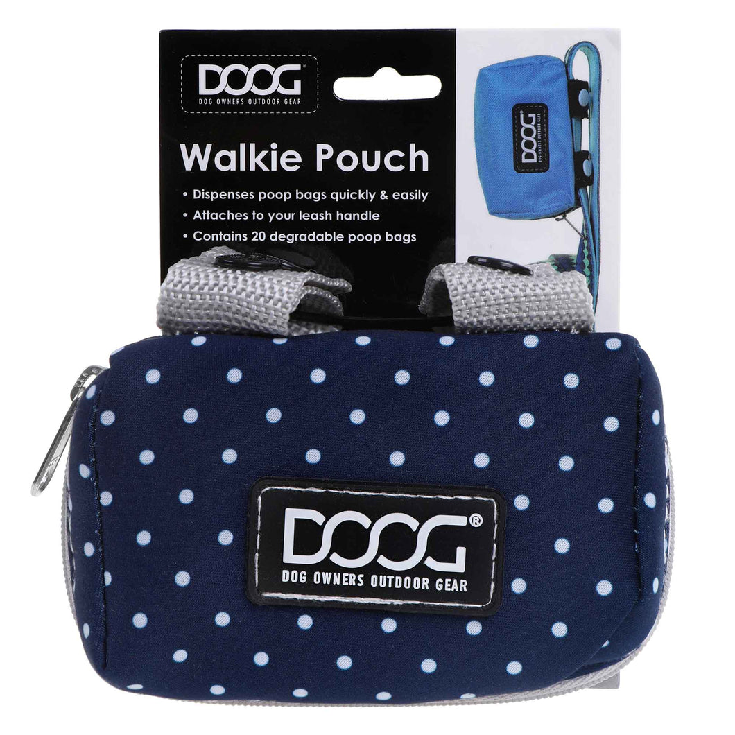 DOOG Walkie Pouch Navy/White Polka Dot 4.73 x 1.58 x 3.94