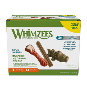 Whimzees Dog Dental Chew Variety Pack Large For Pet With Love