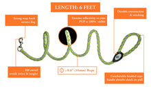 Load image into Gallery viewer, Reflective Dog Leash. Heavy Duty and Durable for Large and Medium Breeds. 6 Ft
