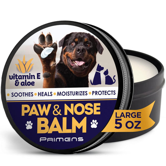 PRIMENS Natural Dog Paw & Nose Balm Canine Paw Moisturizer & Lotion (5 oz) For Pet With Love