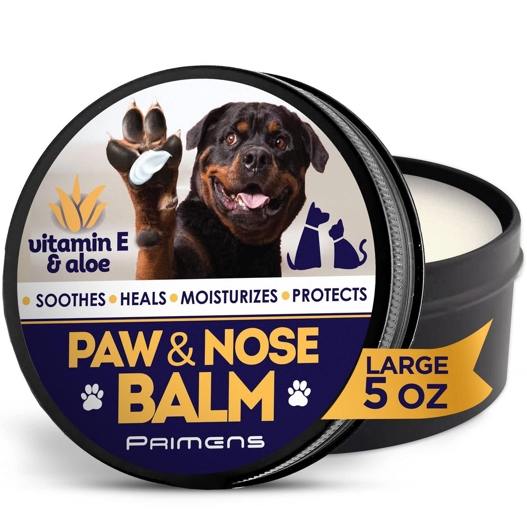 PRIMENS Natural Dog Paw & Nose Balm Canine Paw Moisturizer & Lotion (5 oz)