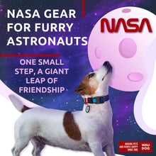 Load image into Gallery viewer, WAUDOG Adjustable Nylon Dog Collar with Durable Plastic Buckle and QR Dog Tag. SMALL (NASA-2 Print)
