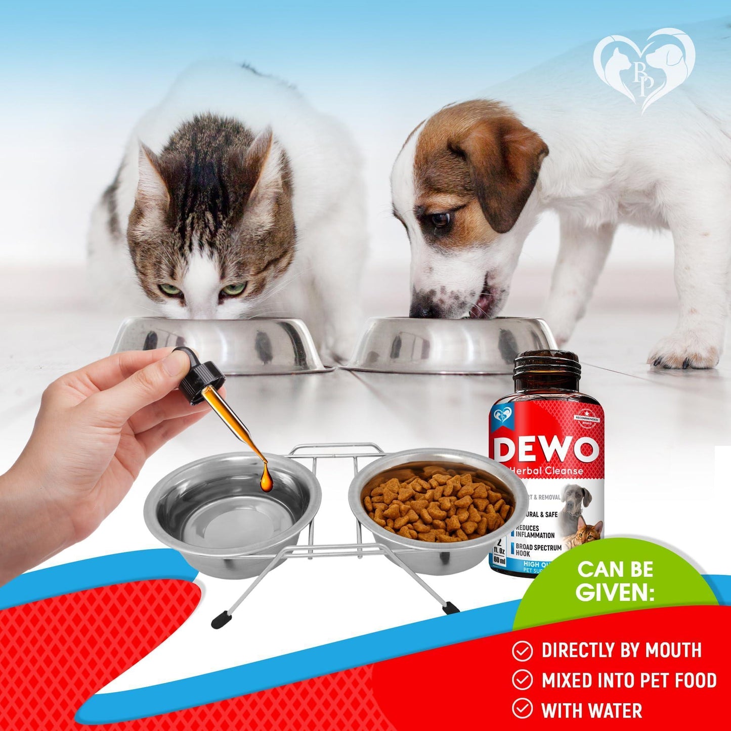 Beloved Pets Liquid Herbal Medicine & Natural Broad Spectrum DEWO Treatment 2 Oz For Pet With Love