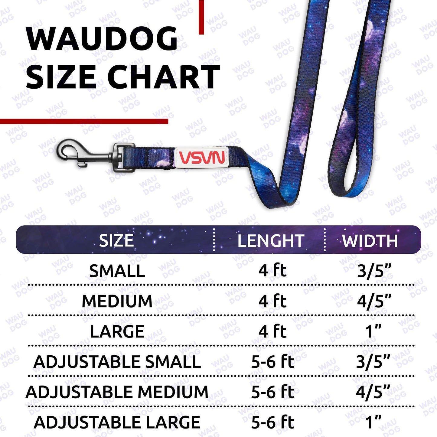 WAUDOG Nylon Dog Leash for Small Dogs and Medium Dogs 4 Ft   Strong Dog Leash For Pet With Love