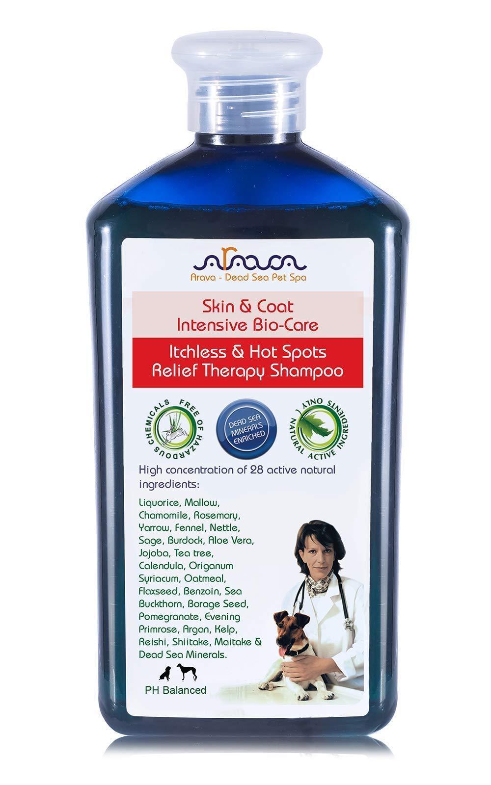 Arava Natural Medicated Anti Yeast Anti Itch Dog Shampoo 400ml (13.5 fl oz) For Pet With Love