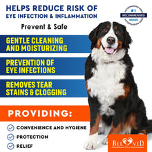 Load image into Gallery viewer, Beloved Pets Cat &amp; Dog Eye Wash Drops &amp; Tear Stain Remover (Eye Wipes) 120 Wipes
