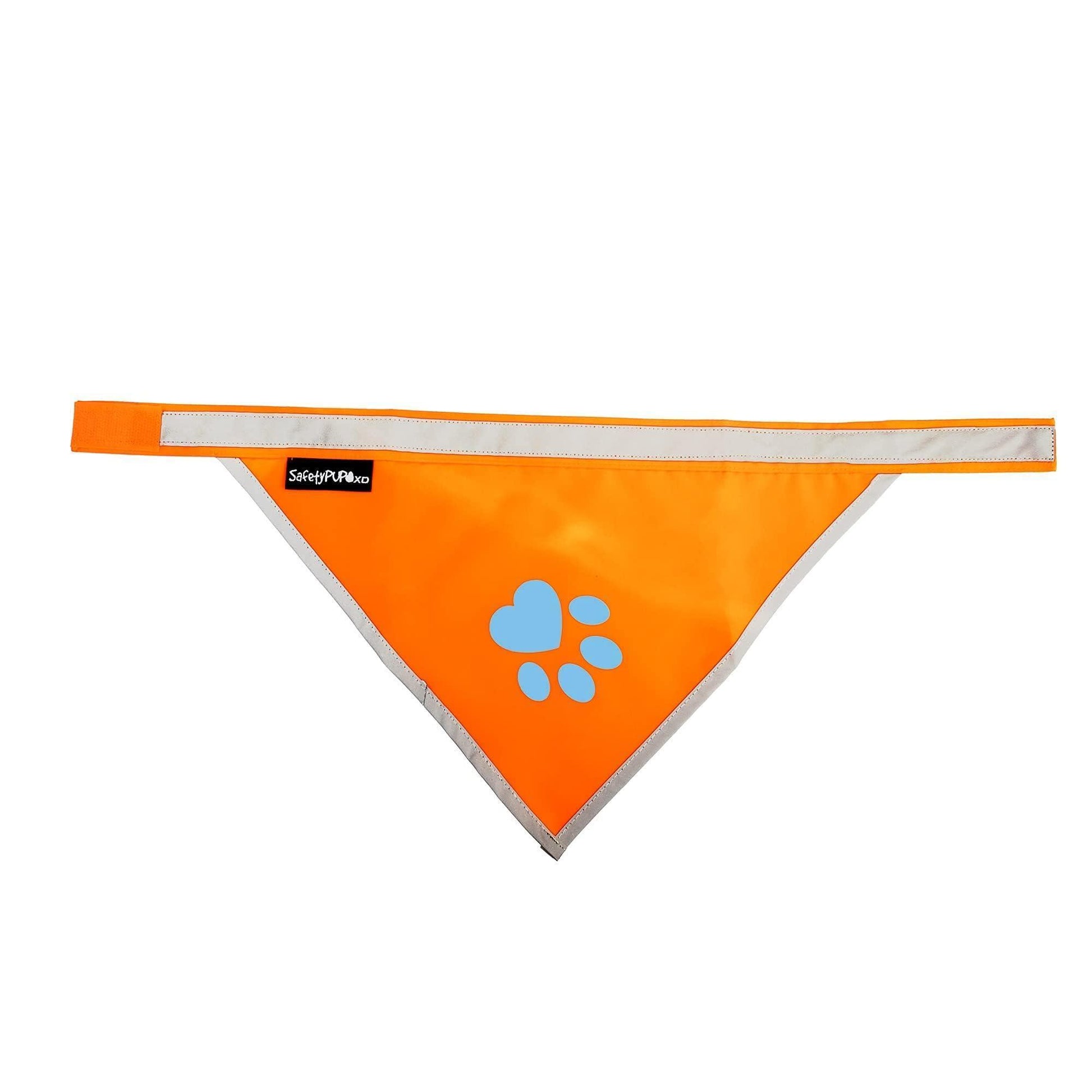 SafetyPUP XD HiVisibility Reflective Blaze Orange Dog Bandana  SMALL For Pet With Love