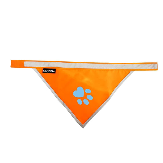 SafetyPUP XD HiVisibility Reflective Blaze Orange Dog Bandana  SMALL For Pet With Love