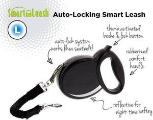 Pet Product Innovations Smart Retractable Leash L – Blue, 15ft, Up to 65lbs / 29kg, with Safety Features for Every Walk