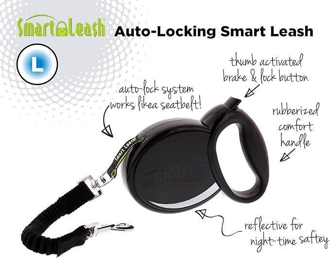 Pet Product Innovations Smart Retractable Leash S – Blue, 12ft, Up to 22lbs / 10kg, with Safety Features for Every Walk For Pet With Love