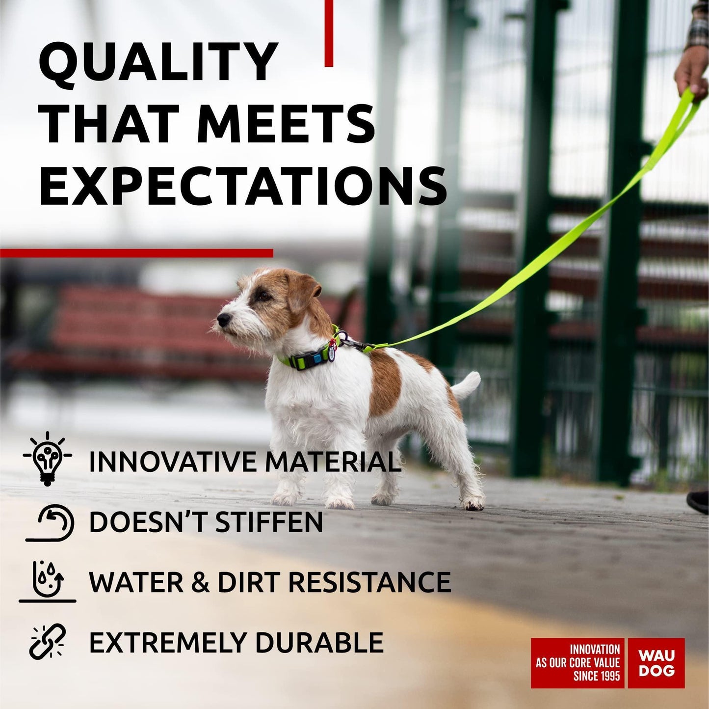 WAUDOG Waterproof Dog Leash 4 Ft   6 Ft   Anti Slip Dog Leash for Large Dogs For Pet With Love