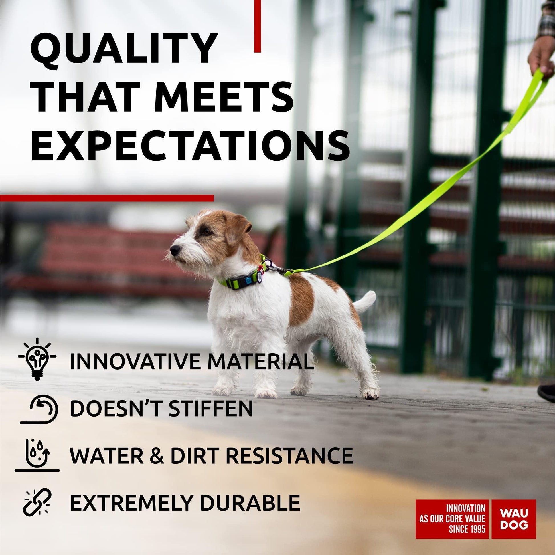 WAUDOG Waterproof Dog Leash 4 Ft   6 Ft   Anti Slip Dog Leash for Large Dogs For Pet With Love