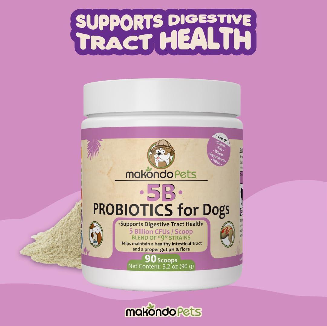 Makondo Pets Powder Probiotics and Digestive Enzymes for Dogs 3.2 Oz For Pet With Love