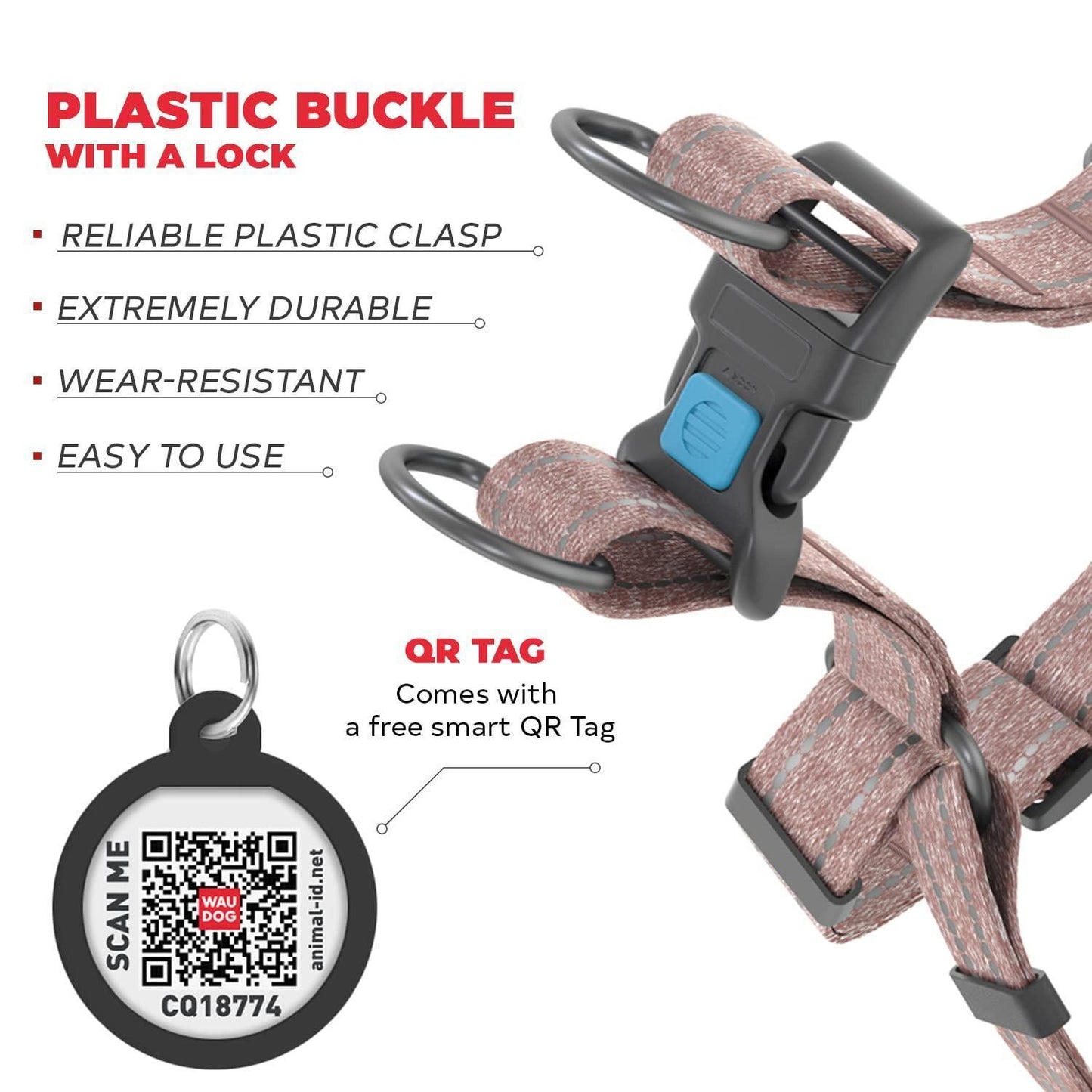Re Cotton Dog Harness Eco Friendly Dog Harness for Small Dogs Medium & Large For Pet With Love