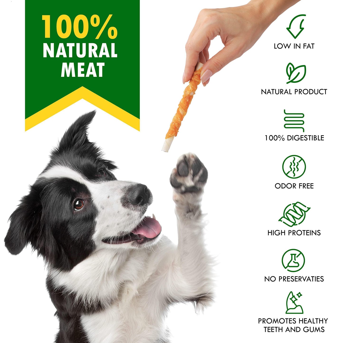 Beloved Pets Rawhide Sticks Wrapped with Chicken Natural Dog Treats 10.6 Oz For Pet With Love