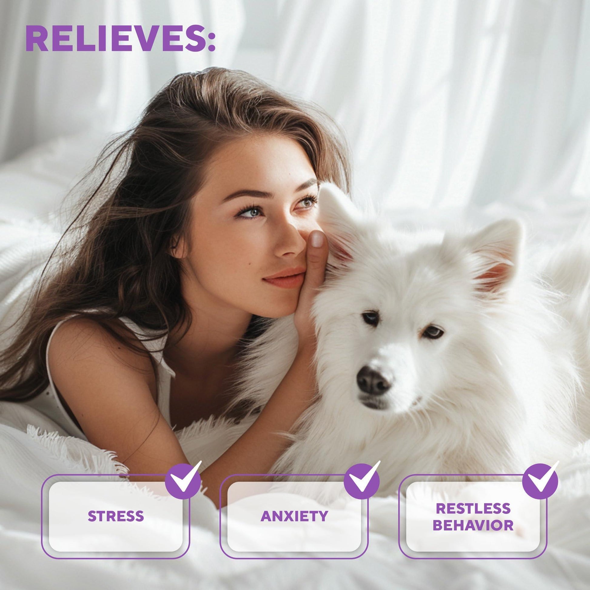 RELAXIVET Pet Separation Anxiety Relief & Calm Pheromones Diffuser Kit for Dogs For Pet With Love