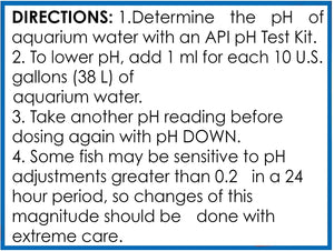 API pH Down Lowers Aquarium pH for Freshwater Aquariums