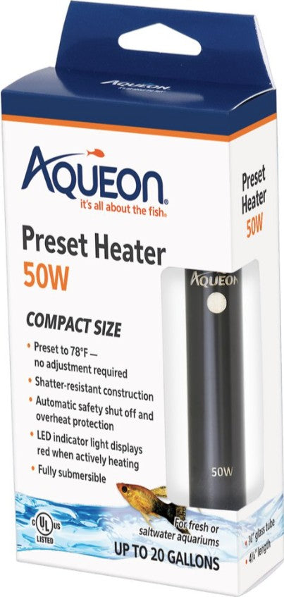 Aqueon Preset Heater for Aquariums Compact Size