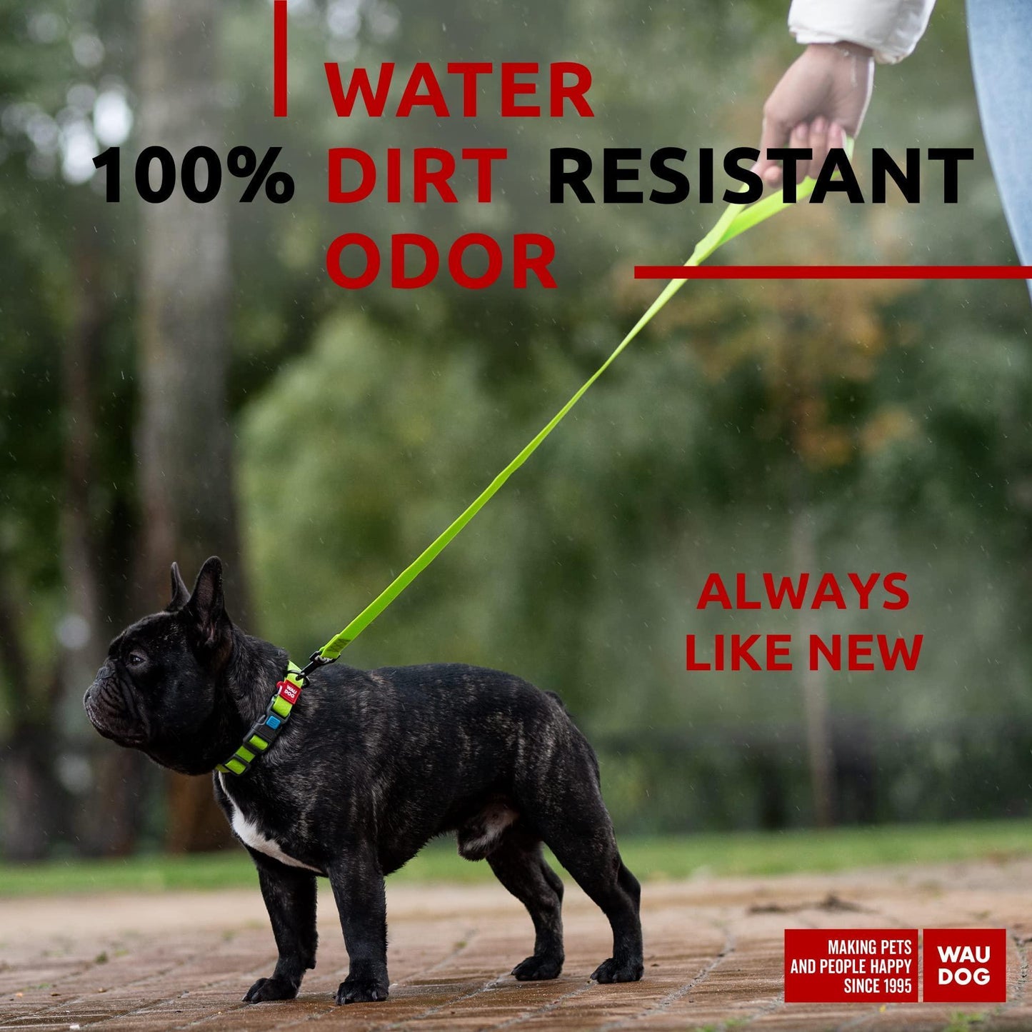 WAUDOG Waterproof Dog Leash 4 Ft   6 Ft   Anti Slip Dog Leash for Large Dogs For Pet With Love