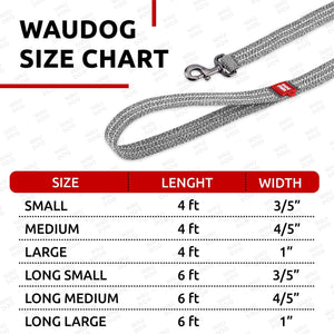 WAUDOG Recycled Cotton Dog Leash 6 Ft   10 Ft Eco Friendly Collar for Small