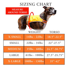 Load image into Gallery viewer, Lite Dog Vest. Coverage to Mid Back. Reflective Hi Visibility Blaze Orange

