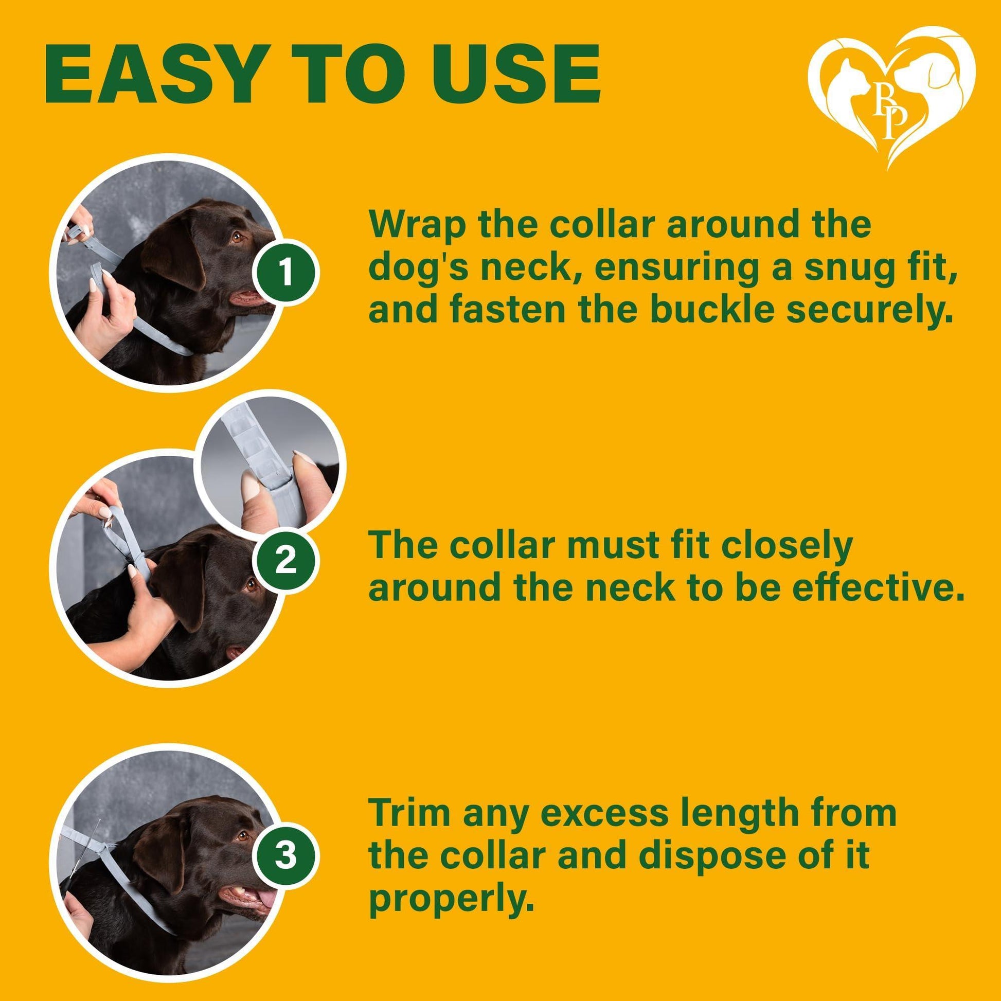 Beloved Pets Natural Anti Fleas and Ticks Essential Oil Repellent Collar for Dogs. 6 Months Control of Best Prevention & Safe Treatment. Pack of 1. For Pet With Love