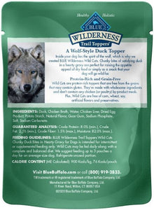 Blue Buffalo Wilderness Trail Toppers Wild Cuts Duck in Gravy