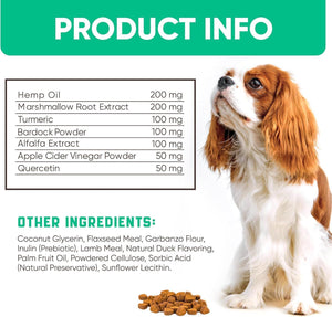 Kinpur Pet Care Natural Dog Allergy Chews  Allergy Relief  180 Anti Itch Immune Treats