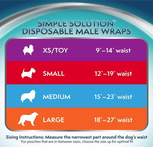 Simple Solution Disposable Male Wraps Small