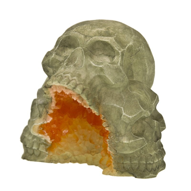 Blue Ribbon Exotic Environments Skull Mountain Geode Stone Aquarium Ornament