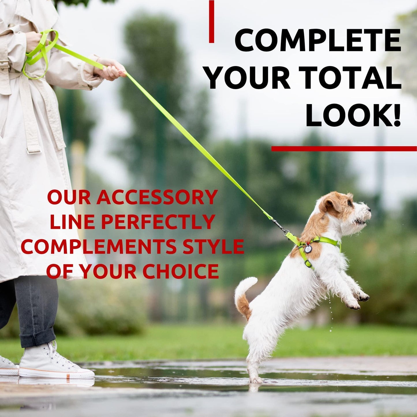 WAUDOG Waterproof Dog Leash 4 Ft   6 Ft   Anti Slip Dog Leash for Large Dogs For Pet With Love