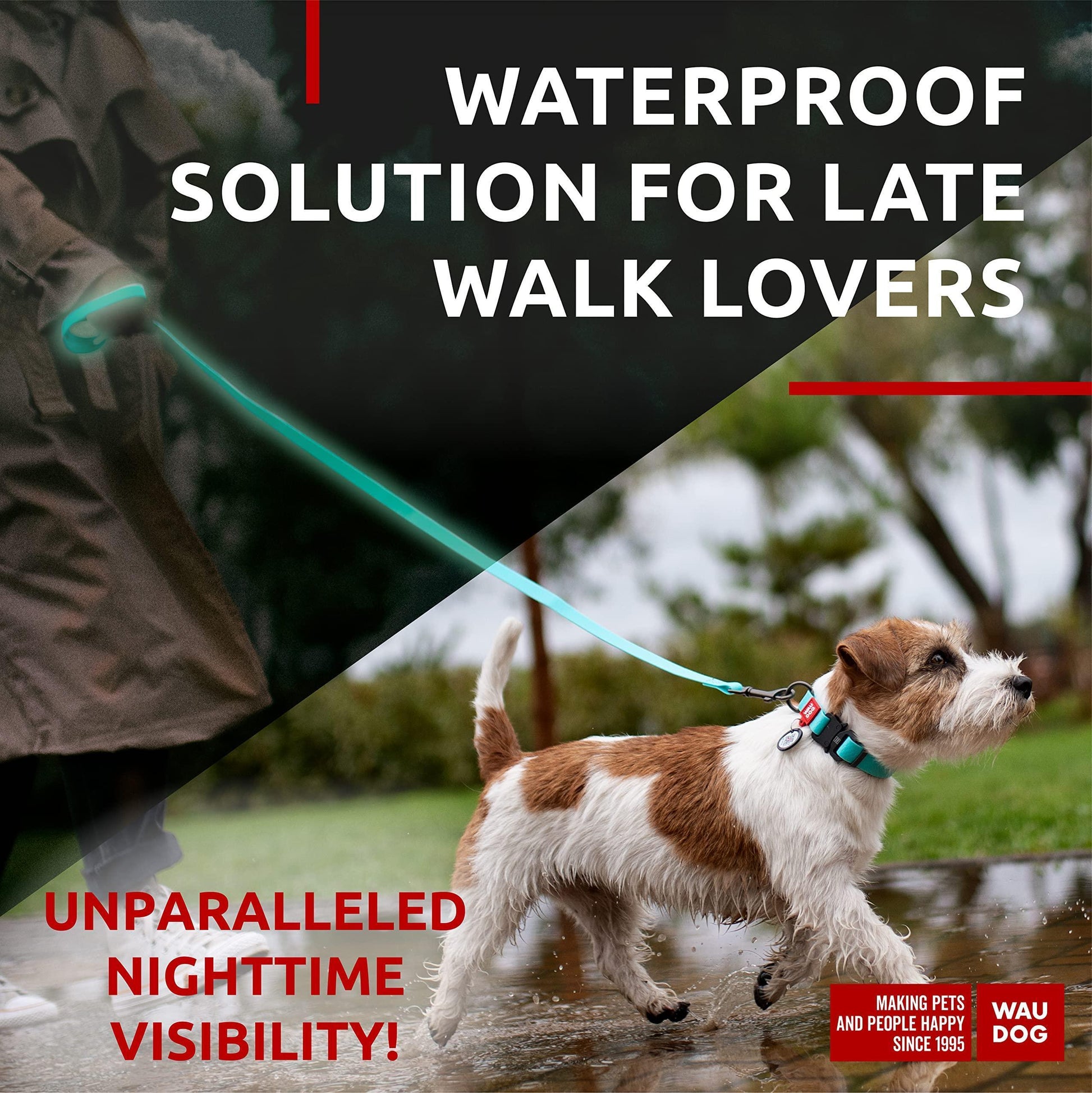 Waterproof Dog Leash 4 Ft   6 Ft   Anti Slip Dog Leash for Large Dogs Small and For Pet With Love