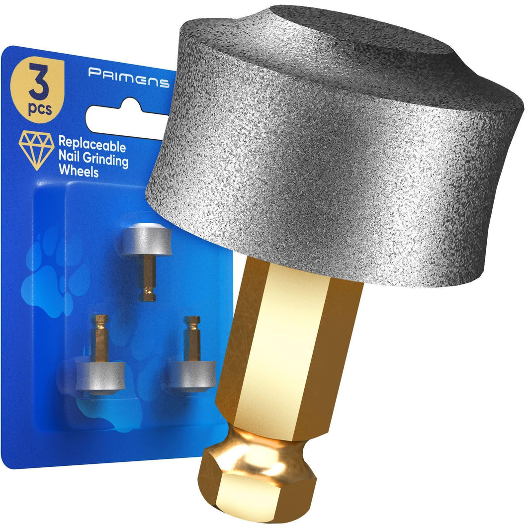 PRIMENS Professional Dog Nail Grinder Replacement Head (Pack of 3 Bits)